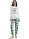 Disney Winter Damen Pyjama-Set White Disney Ski Mouse
