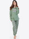 MEI Set Pijamale pentru Femei Green