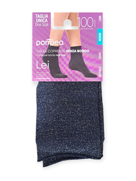 Pompea Damen Socken Blue/Silver 1Pack