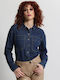 Women's Denim Long Sleeve Shirt Blue Jean