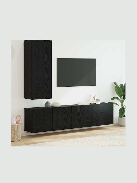 Living Room TV Unit Black Oak L40.5xW30xH102cm