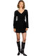 Mini Damenkleid Jet Schwarz