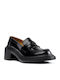 Δερμάτινα Γυναικεία Loafers σε Μαύρο Χρώμα