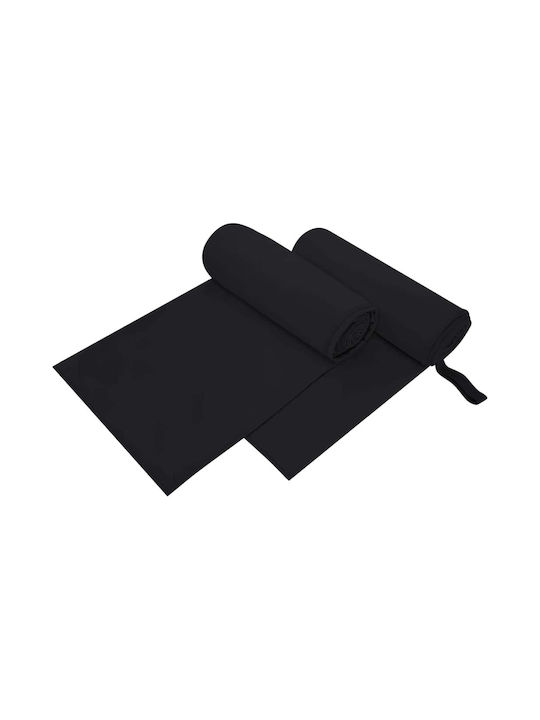 vidaXL Black Gym Towel 200x100cm