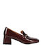 Pumps mit Chunky mittelhohem Absatz Burgundisch