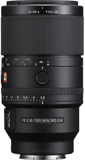 Sony Full Frame Camera Lens FE 100mm f/2.8 Macro GM OSS Macro for Sony FE Mount Black