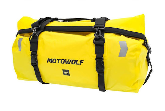 Motowolf MDL0717 Motorcycle Tail Bag Waterproof 66lt Yellow