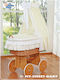 My Sweet Baby Straw Moses Basket with Ecru Stand