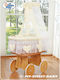 My Sweet Baby Wooden Moses Basket with Stand & Canopy Ecru