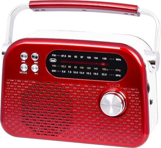 Trevi RDA 70 BR Tragbares Radio mit Bluetooth und USB Rot