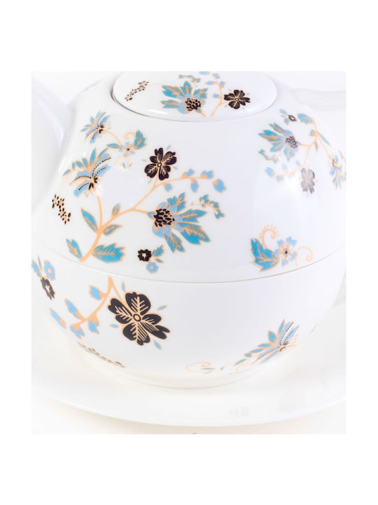 Madras One Person Teapot Porcelain White 600ml