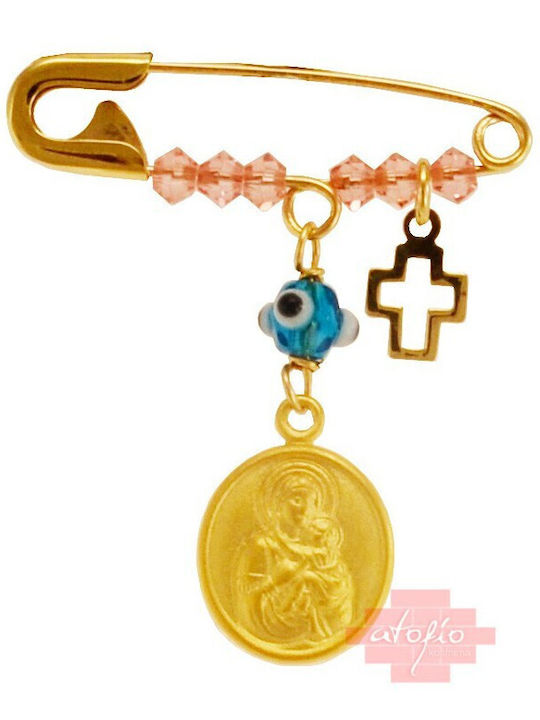 Atofio Kosmima Child Safety Pin made of Gold 9K