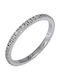 Ring with Diamond made of White gold 18K