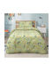 Lino Home Kids Sheets Semi Double Cotton Jurrasic Nap Green Set 170x260cm 3 Pieces
