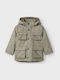 Waterproof Kids Casual Windproof Green Jacket