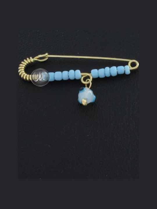 Mertzios.gr Child Safety Pin made of Gold Plated Silver
