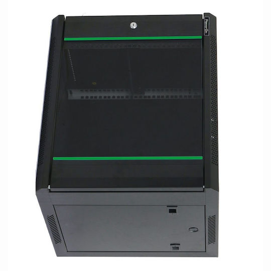 Power On Επιτοίχια Καμπίνα Rack 9U 60x60x50.1cm Μαύρο 050186