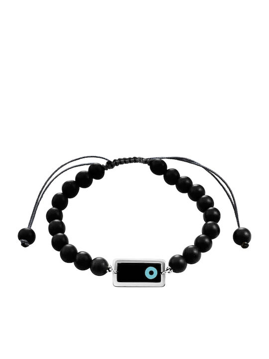 Ekan Herren Armband mit Design Auge aus Weißgold 14K