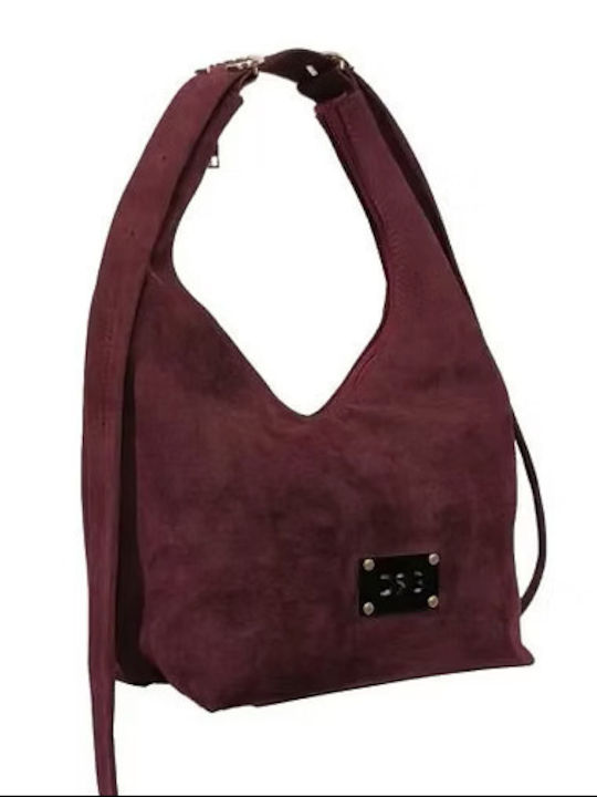 Leather Women's Bag Shoulder Burgundy