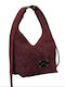 Leather Women's Bag Shoulder Burgundy