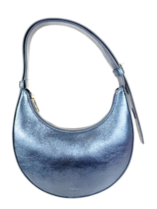 Leather Women's Bag Shoulder Blue
