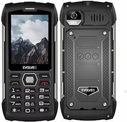 Evolveo StrongPhone H1 Dual SIM Устойчив Мобилен Телефон с Бутони Черно-Сребрист