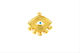 Metallisches Goldfarbenes Auge 20mm 10 Stück