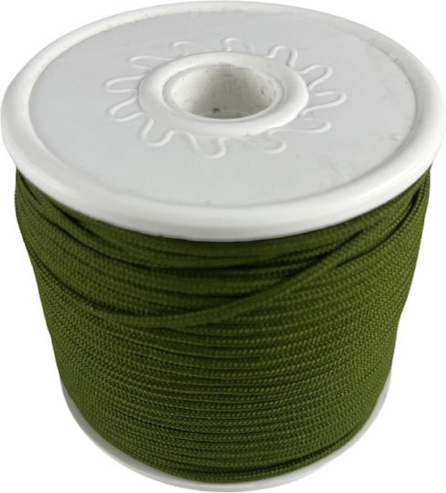 Macrame Laces 2mm Dark Olive Green 40m