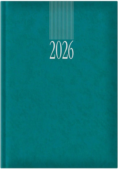 Theofylaktos Daily Diary Sidney Classic 2026 Petrol Blue 14.5x20.5 68620.c64