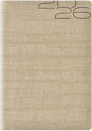 Θεοφύλακτος Ημερήσιο Ημερολόγιο Kashmir Flat 2026 Sand 14.5x20.5 6862c.d51