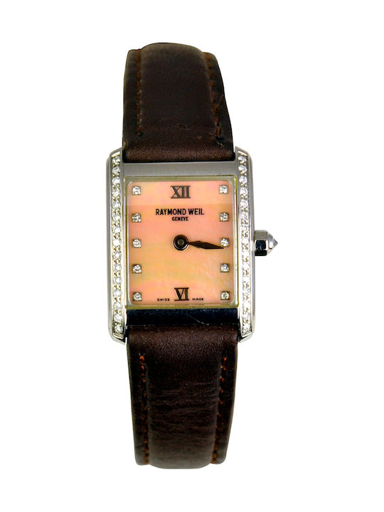 Raymond Weil Women's Watch with Brown Leather Strap