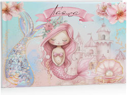 Baptism Guest Book Pink Mermaid 27 X 21 Cm D15010 Bal-d15010-pink-mermaid