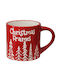 Christmas Mug Ceramic Red L14.5xW10.5xD10cm.