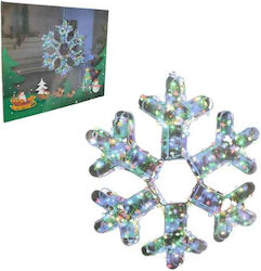 Weihnachtsdekoratives Kissen Led Schneeflocke 45x45cm Kaltbeleuchtung Christmas Lights