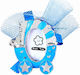Christening Favor Stroller Photo Frame Sky Blue