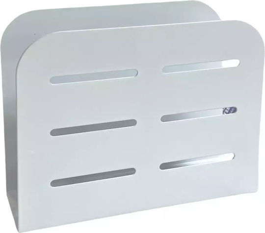 TnS Metallic White Napkin Holder 15x4x13cm TnS Metallic White Napkin Holder 15x4x13cm