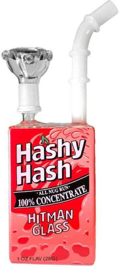 Bong Hashy Hash Juice Glas 19cm Rosa