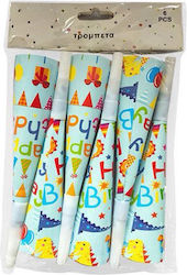 Set of Paper Trumpet Toys Party Dino 6 Pieces