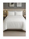ForHome Duvet Cover Set Single with Pillowcase 160x220 White