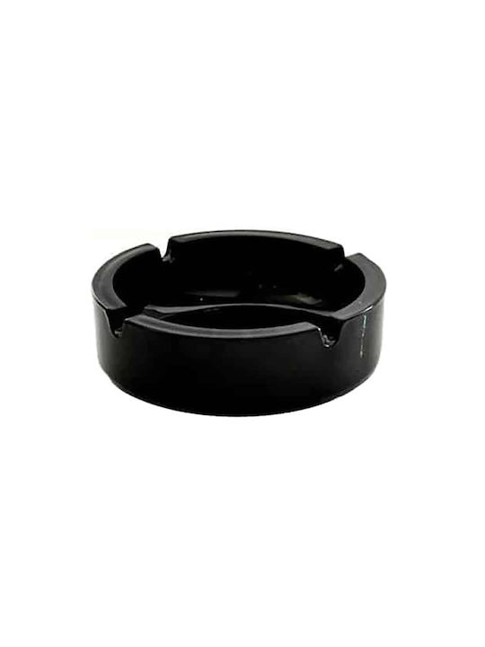Σταχτοδοχειό Γυάλινο Στρόγγυλο Selena Black 14εκ 60806/cf08 24τμχ
