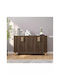 Модерен Буфет С Дървесна Текстура И 4 Врати 120x30x75 См