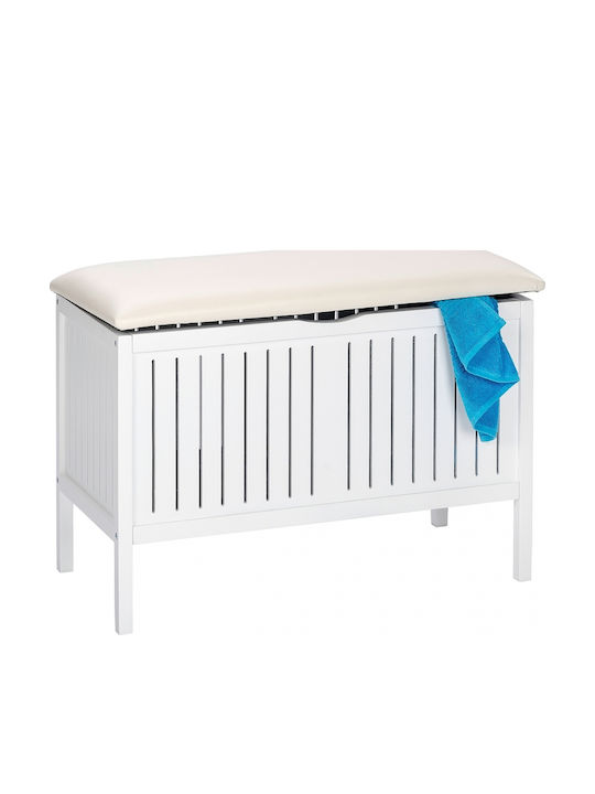 Wenko Fabric Laundry Basket 20L with Cap 39x55x55cm Beige