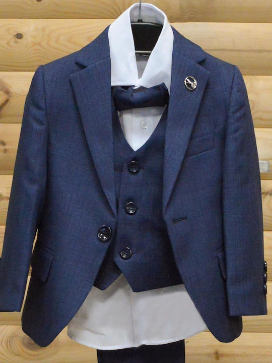 Extan Bebe Costum De Botez Albastru