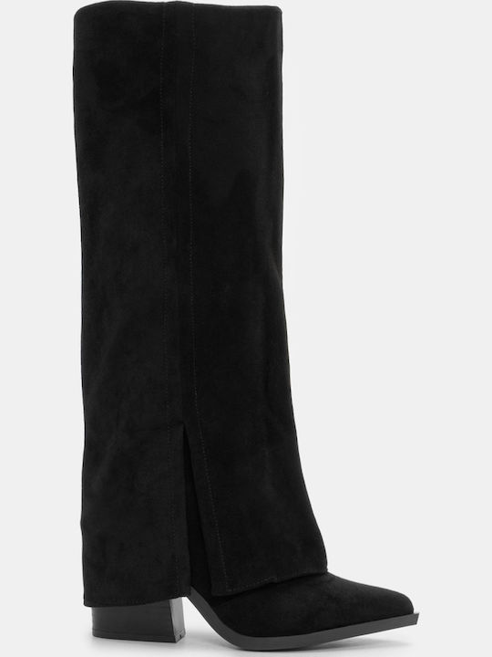 Luigi Leder Damenstiefel Cowboy Schwarz