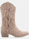 Damen Cowboy-Stiefeletten Beige