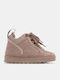 Stiefeletten Damen mit Pelz Beige