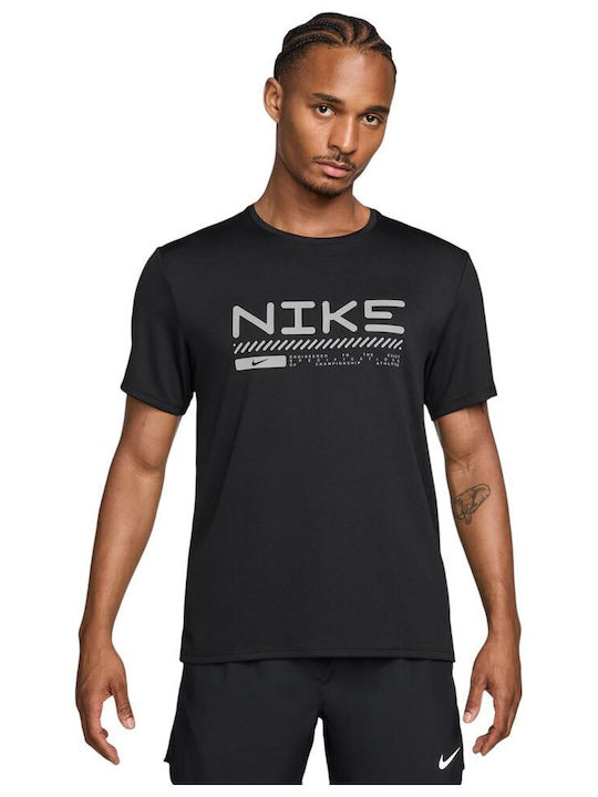 black nike miler t shirt