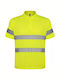 Roly Polo Unisex Cu Mâneci Scurte Cu Benzi Reflectorizante Cămăși De Lucru Polaris Cod 9302 Galben Fluorescent