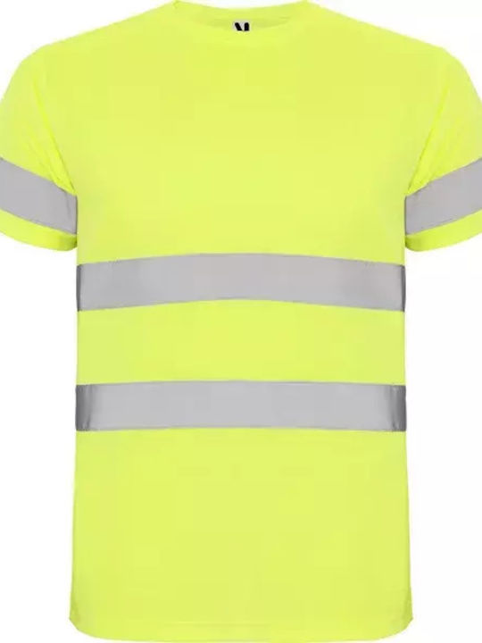 Roly Reflektierendes Kurzärmeliges Unisex Arbeitshemd Delta Kode 9310 Fluor Gelb