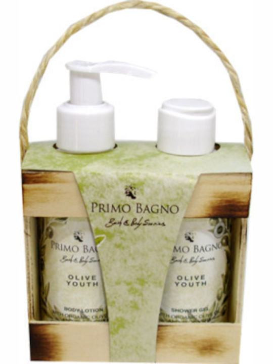 Primo Bagno Olive Youth Комплект за грижа за кожата за Почистване на тялото 2бр